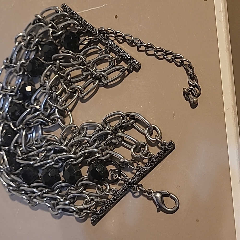 Braided Chain Bracelet Rhinestones - Picture 8 of 13
